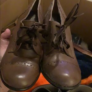 Brown saddle shoe type heels